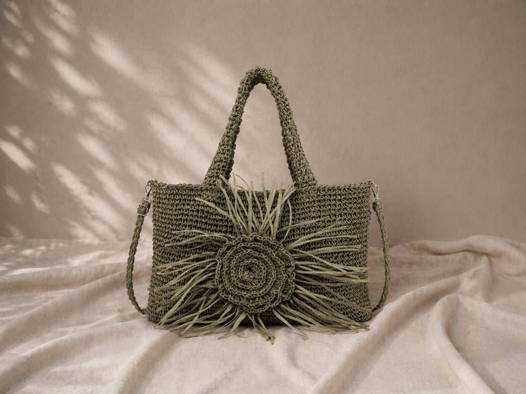 Bolso Shopper Boho de rafia - Arden House