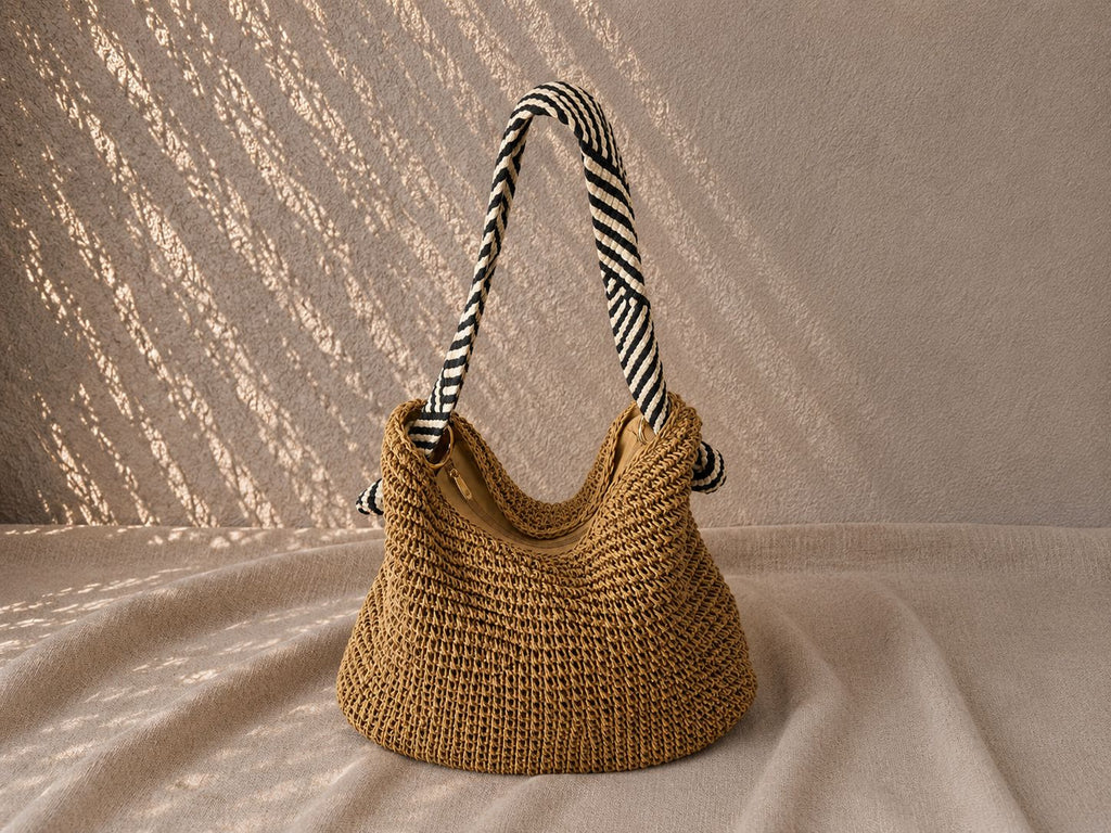 Bolso Boho Crochet trenzado rafia - Arden House