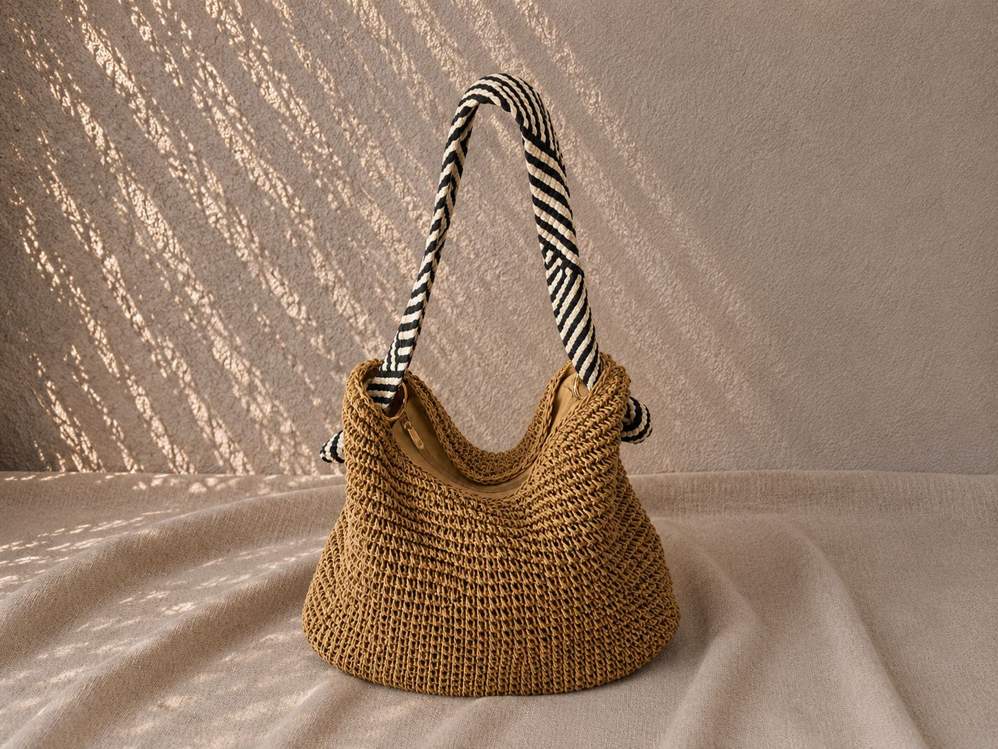 Bolso Boho Crochet trenzado rafia - Arden House