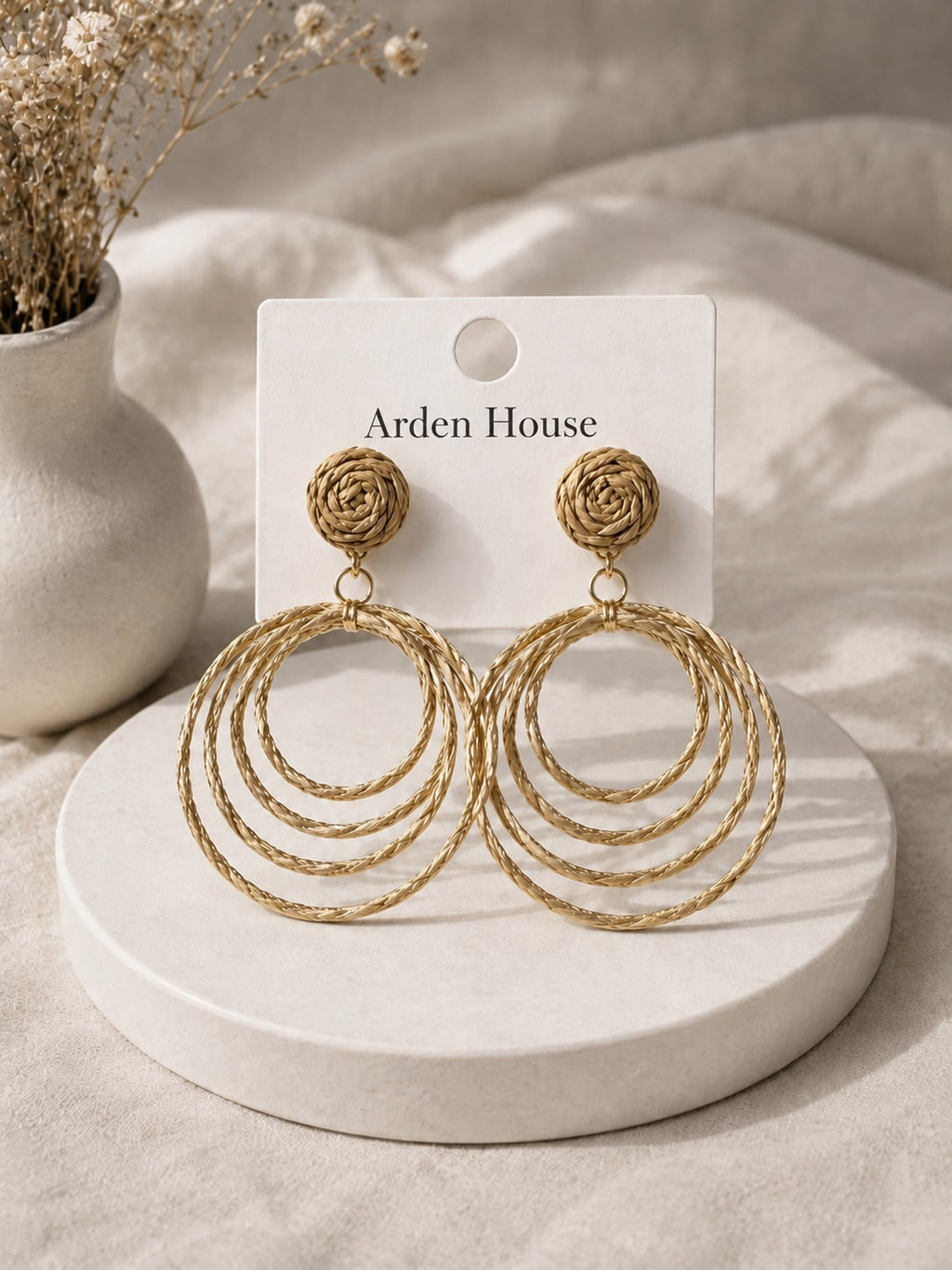 Pendientes de Rafia Boho